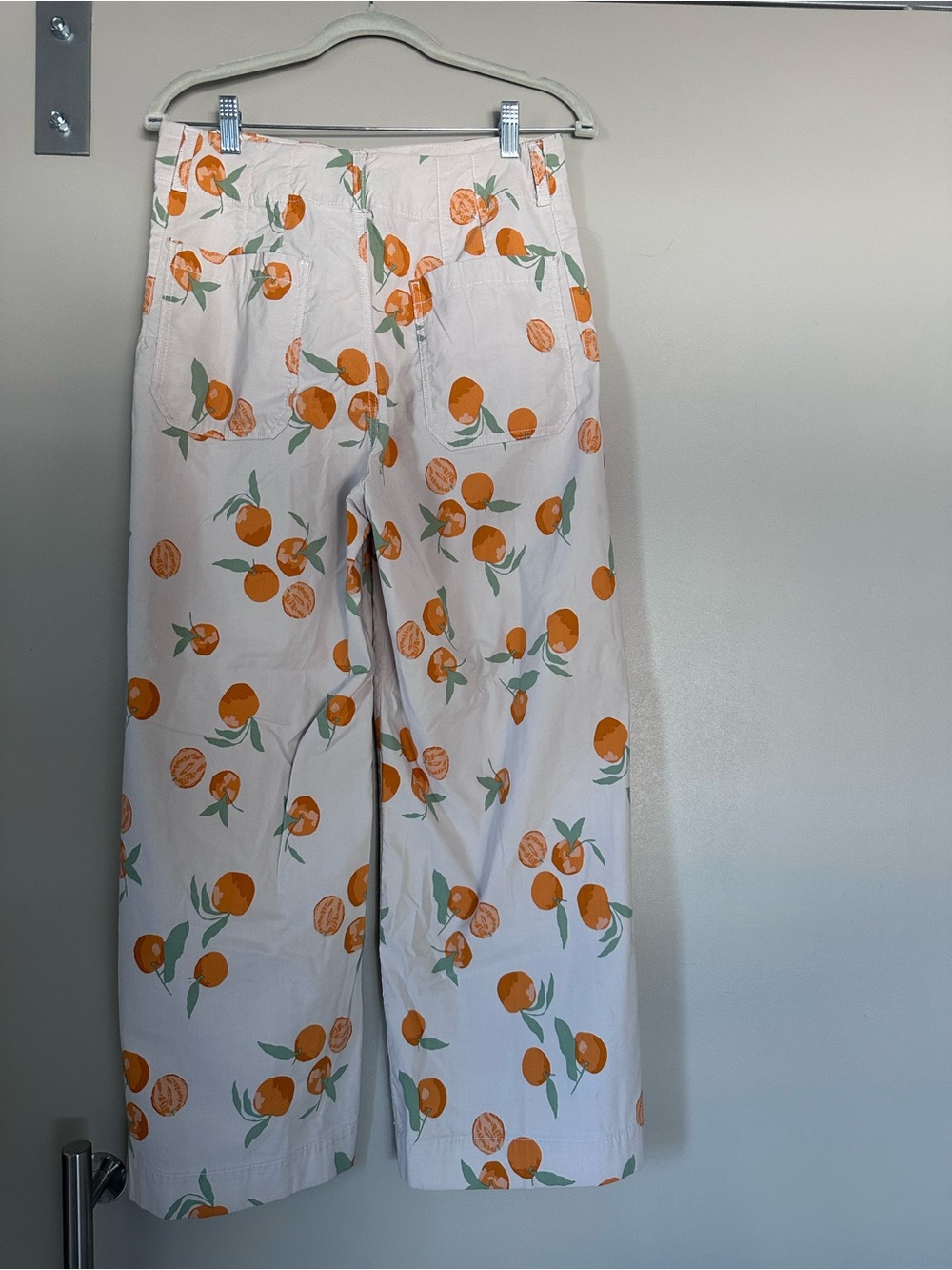 Anthropologie Maeve x Dylan Mirzwinski Colette Pant Orange Print Size 30 - Picture 2 of 5